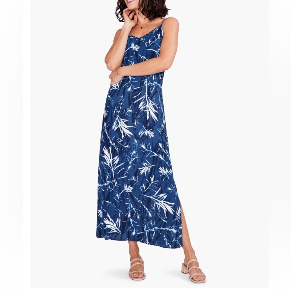 Nic + Zoe VINTAGE BOTANICAL SLIP MAXI DRESS Size XL